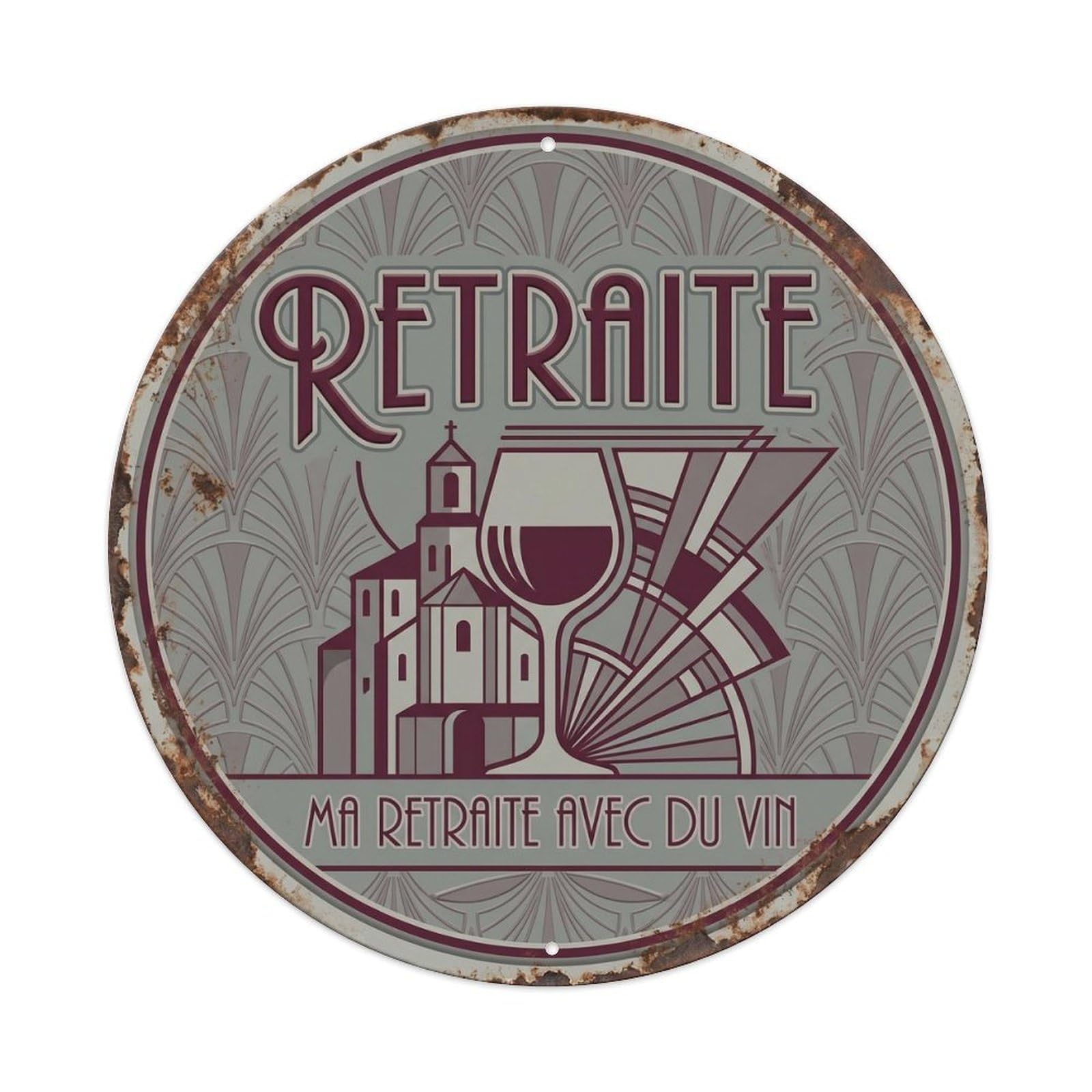 Retreat Humorous Lounge Retreat Vintage Metal Tin Sign Plaque Wall Decor for Cafe, Club Bar, Office, Garden Metal Poster 8x8Inch