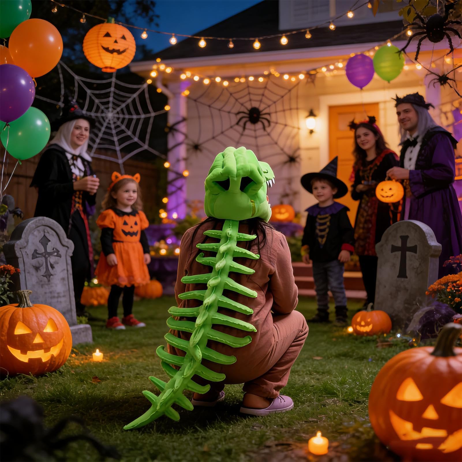 Kostium dinozaura szkieletu, zabawny strój, realistyczny szkielet na występy sceniczne, przedstawienia szkolne, maskarady, nawiedzone domy, konwencje komiksowe lub produkcję filmową, odgrywanie ról