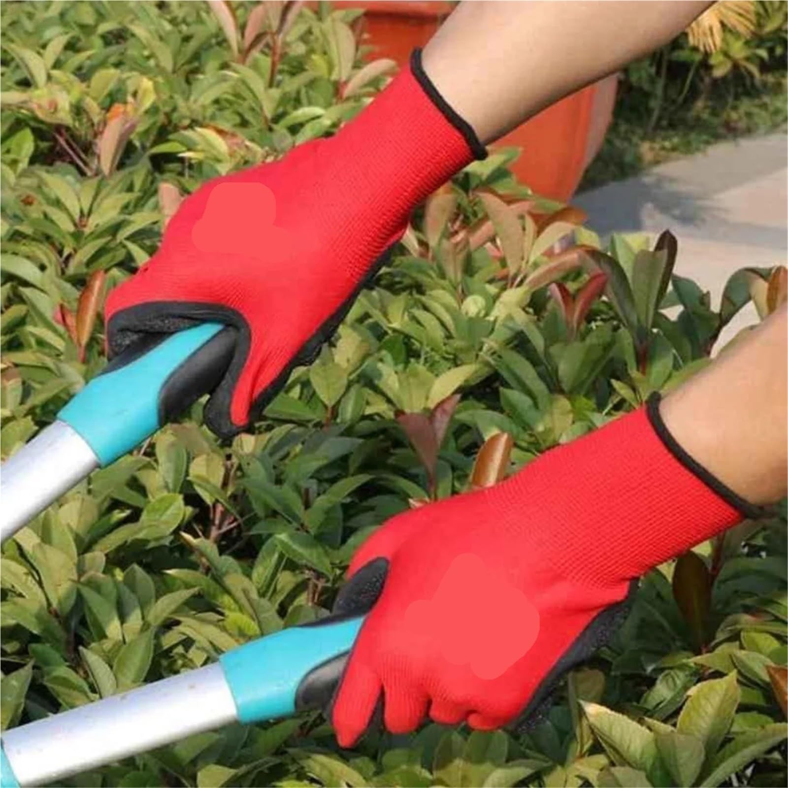 Guantes de jardinería 6 pares de guantes de trabajo con revestimiento de látex, guantes de jardinería antideslizantes, resistentes a la abrasión, resistentes a cortes y pinchazos (XL)