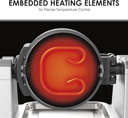 Waring Gofrera belga doble comercial con platos útiles, superficies antiadherentes de cocción de doble lado a lado, servicio de alimentos de disponible en Yaxa Colombia