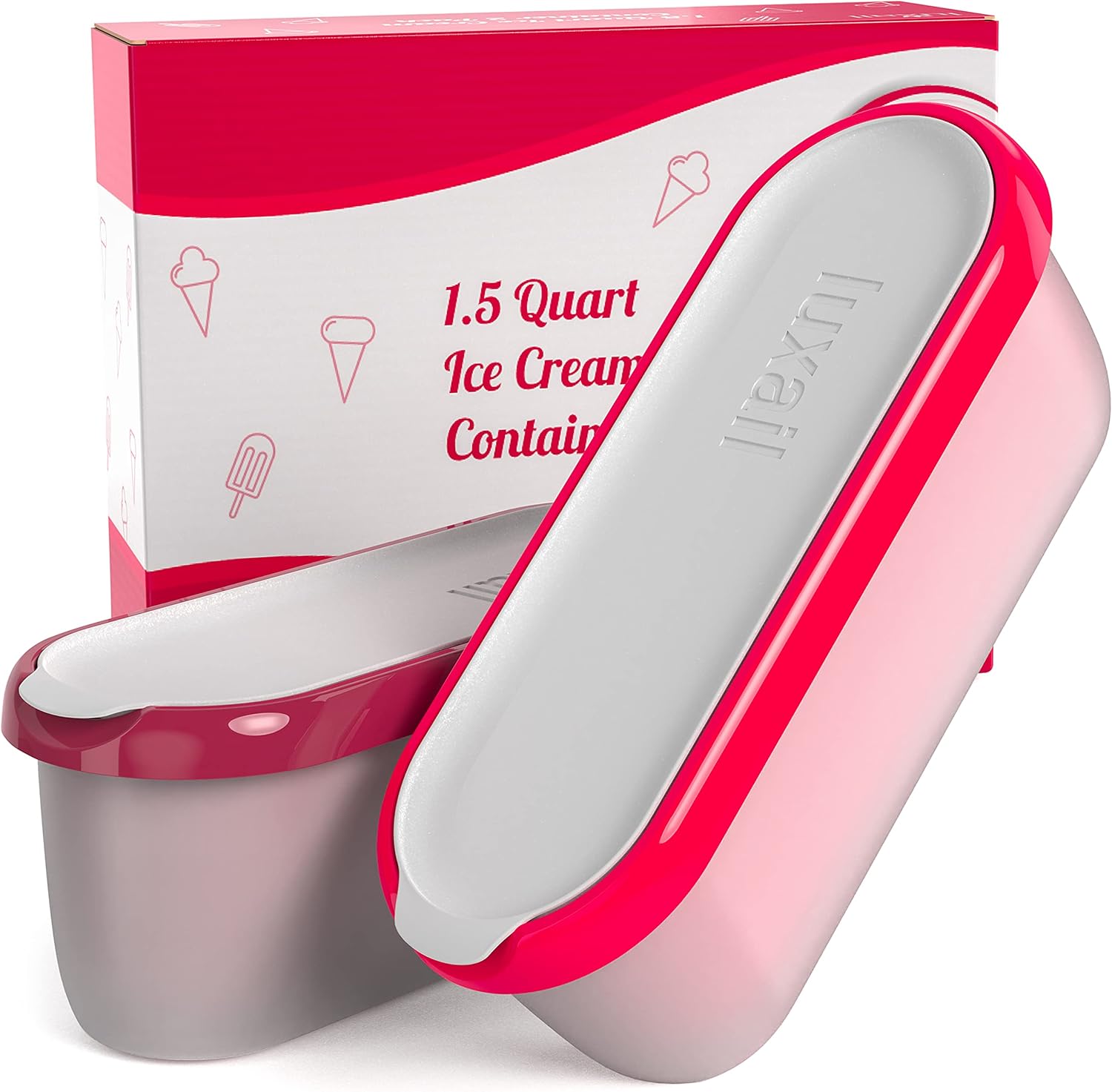 Ice Cream containers for homemade ice cream, Reusable