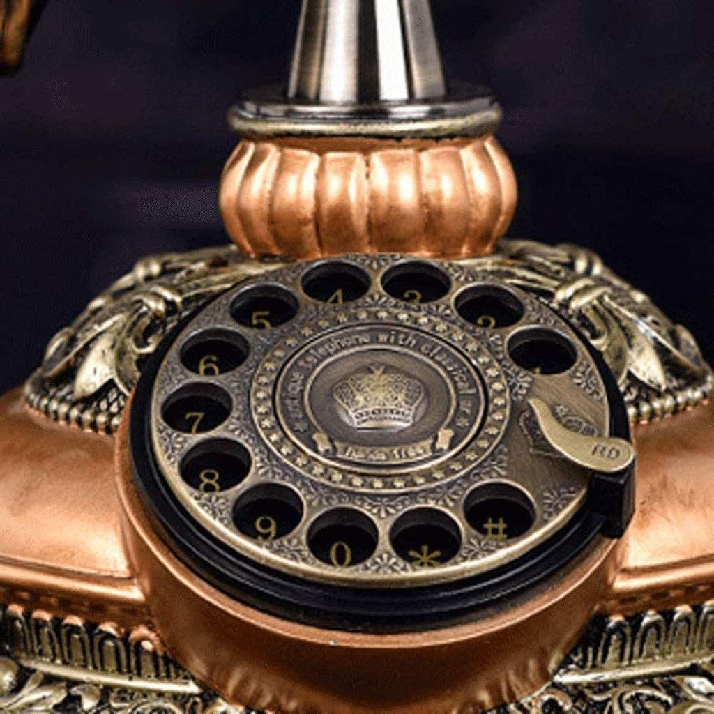 Telefon - klasyczny telefon retro w stylu vintage, staromodny obrotowy z tarczą obrotową, antyczny stacjonarny ，Telefon w stylu vintage