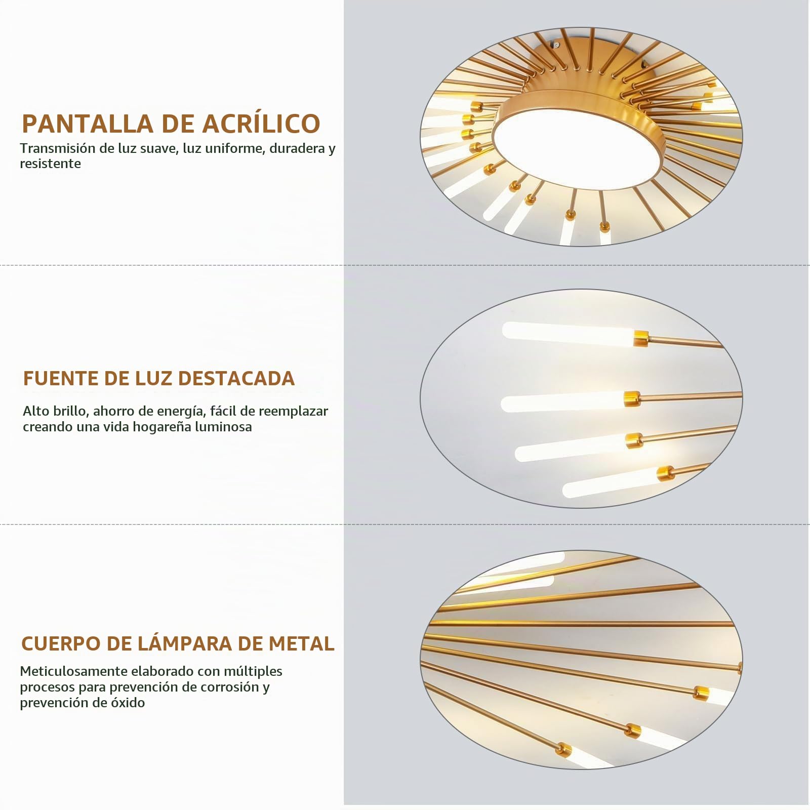 Lampara Techo Led Moderna, 42+1 Cabezales Ceiling Light Regulable,LáMparas Doradas,lampara Techo Habitacion,candeeiro Teto Sala,lamparas De Comedor,3000K-6000K Con Control Remoto