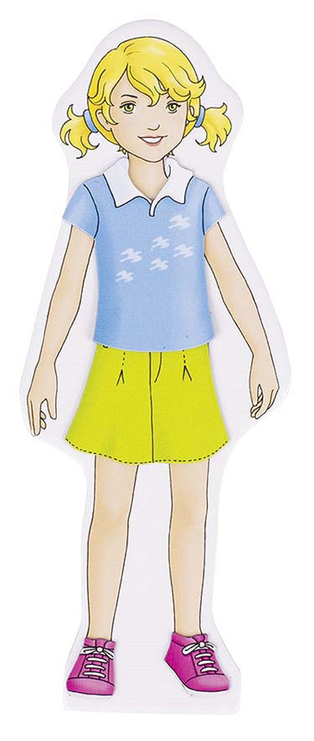 goki, 58531.0, magnetische Anziehpuppe mit Outfits, 26 Teile