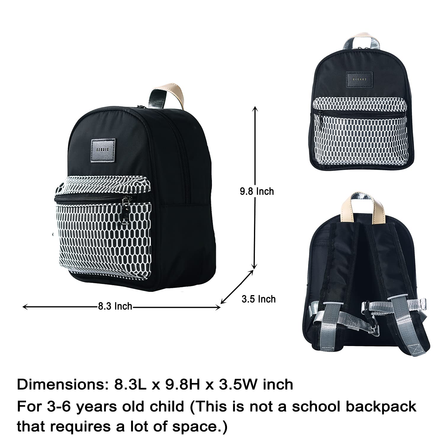 BIGHAS Kinderrucksack Leicht - Mit Brustgurt Für Jungen & Mädchen 3-6 Jahre