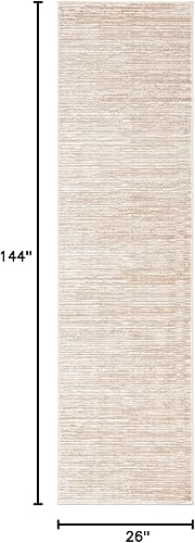 Vista 655 de SAFAVIEH Vision Collection VSN606F - Tapete de 6 pies x 9 pies, crema, moderno, ombré, no desprende pelo, fácil cuidado, para zonas de alto tráfico