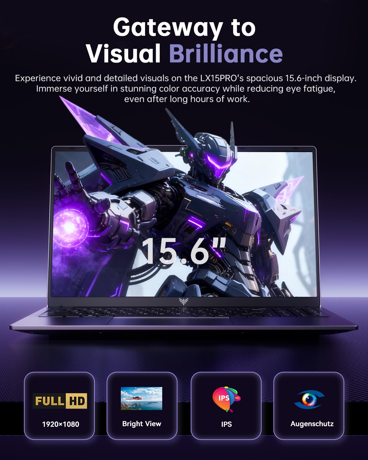 ACEMAGIC 2026 Notebook Gaming 16GB RAM 1 TB SSD,Ryzen 7 5825U,Fino a 4,5 GHz,Portatili 15.6 Pollici 1080 FHD,Radeon RX Vega 8 Graphics,WiFi 6,HDMI,USB 3.2,Type C,Pc Portatile Gaming