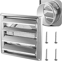Vista 8 de Funmit Cubierta de ventilación de metal para secadora de 4 pulgadas con pantalla de malla metálica, cubierta de ventilación de acero inoxidable