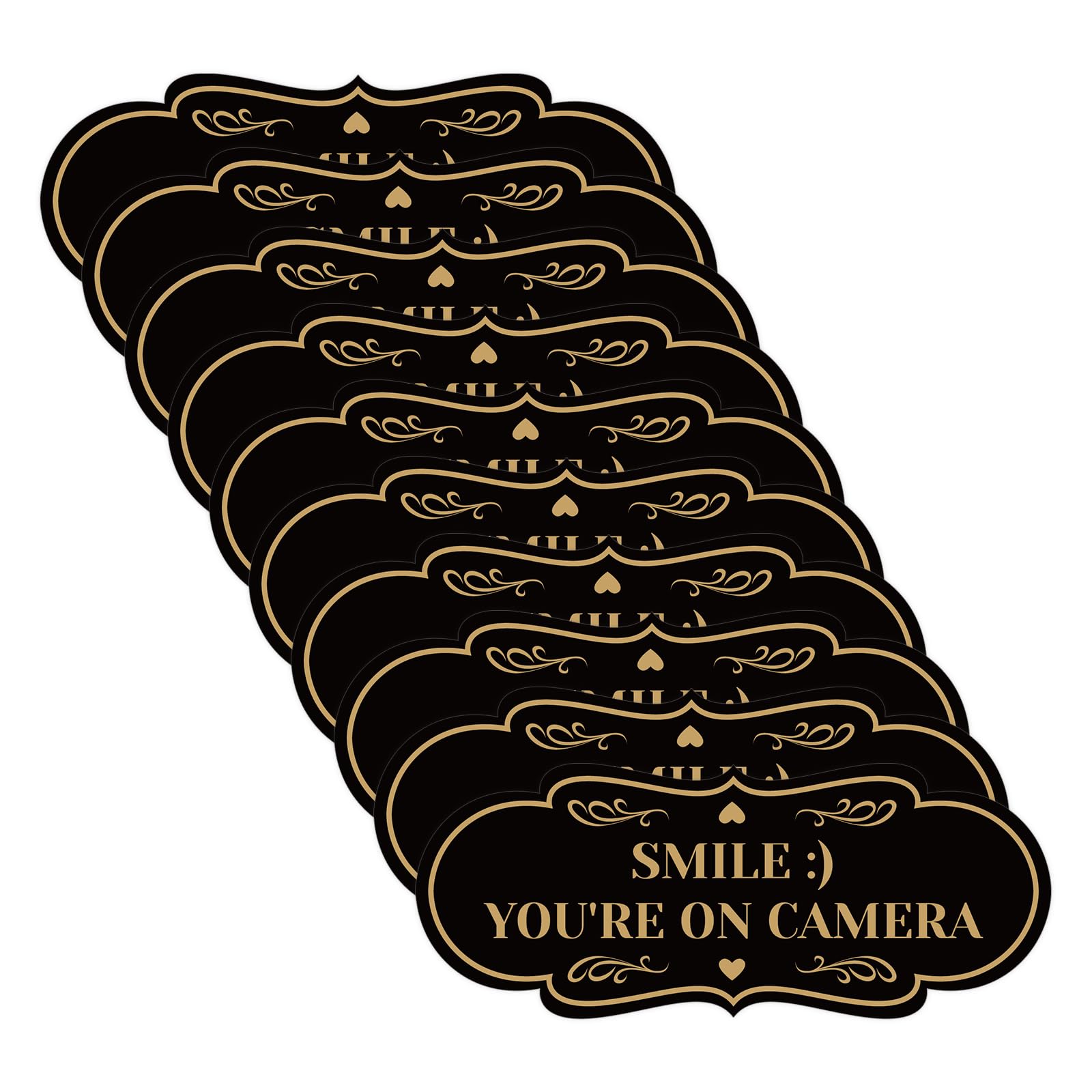 10PCS You're on Camera Stickers for Home Video Surveillance Sign Self-Adhesive Sticker Security Camera Sign for Outdoor Use Vinyl Decal for Business Offices Yard Cars Window 5 X 2 In