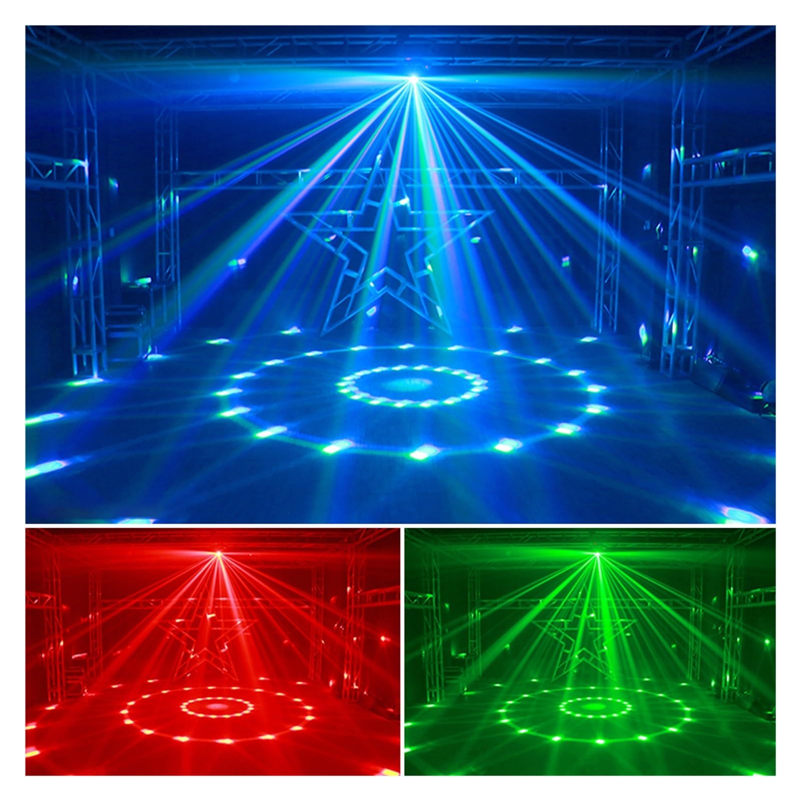 Luci Discoteca, Proiettore Remoto Strobe Magic Ball UV 4IN1 Effetti Di Illuminazione Da Palcoscenico DJ Disco Party Holiday Dance Wedding Black Lamp per DJ, Discoteca, Fotografia, Video, Matrimonio