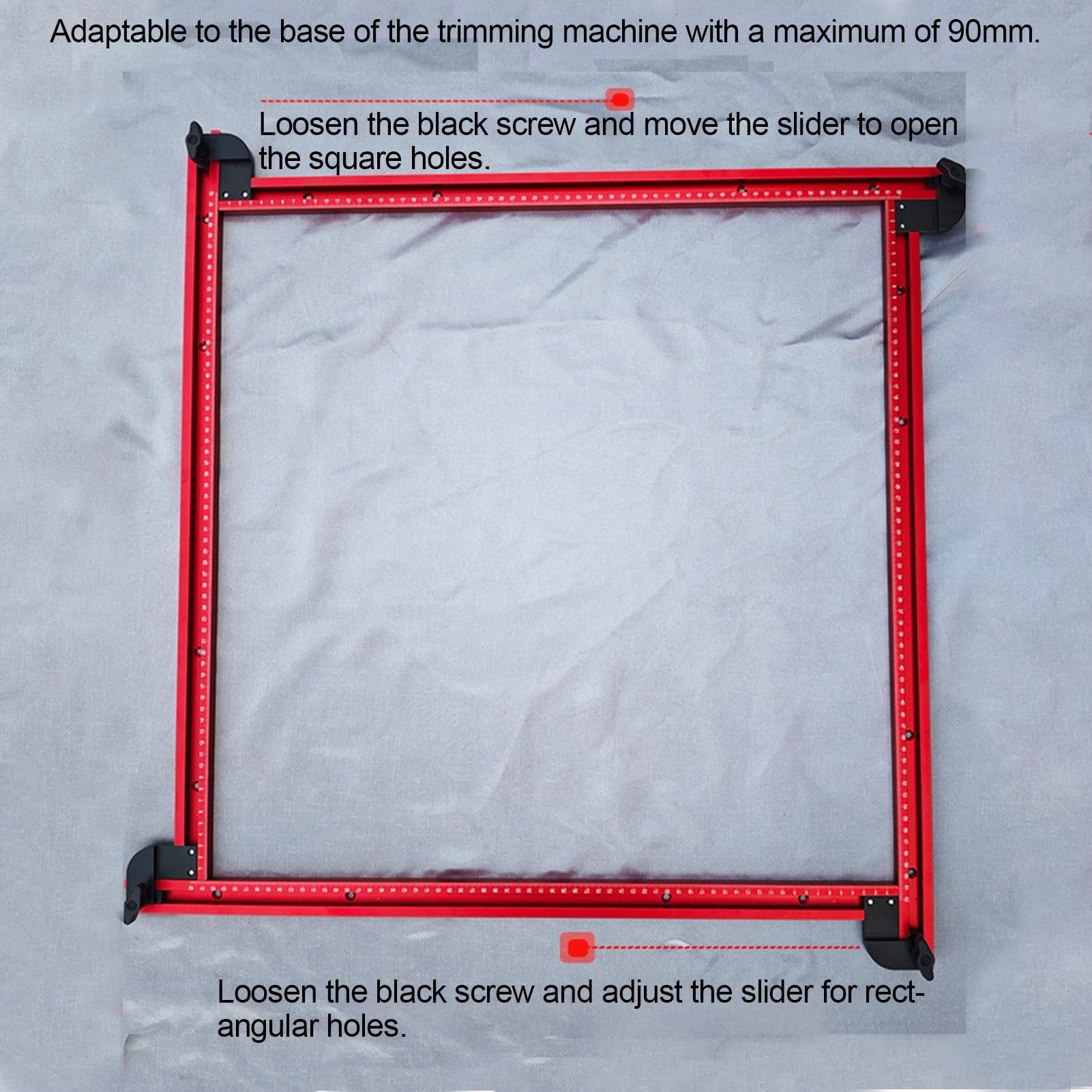 Calibre de fresado cuadrado ajustable – Calibre de fresado ajustable, buscador de agujeros para carpintería | Calibre de fresado variable para crear ranuras cuadradas y rectangulares