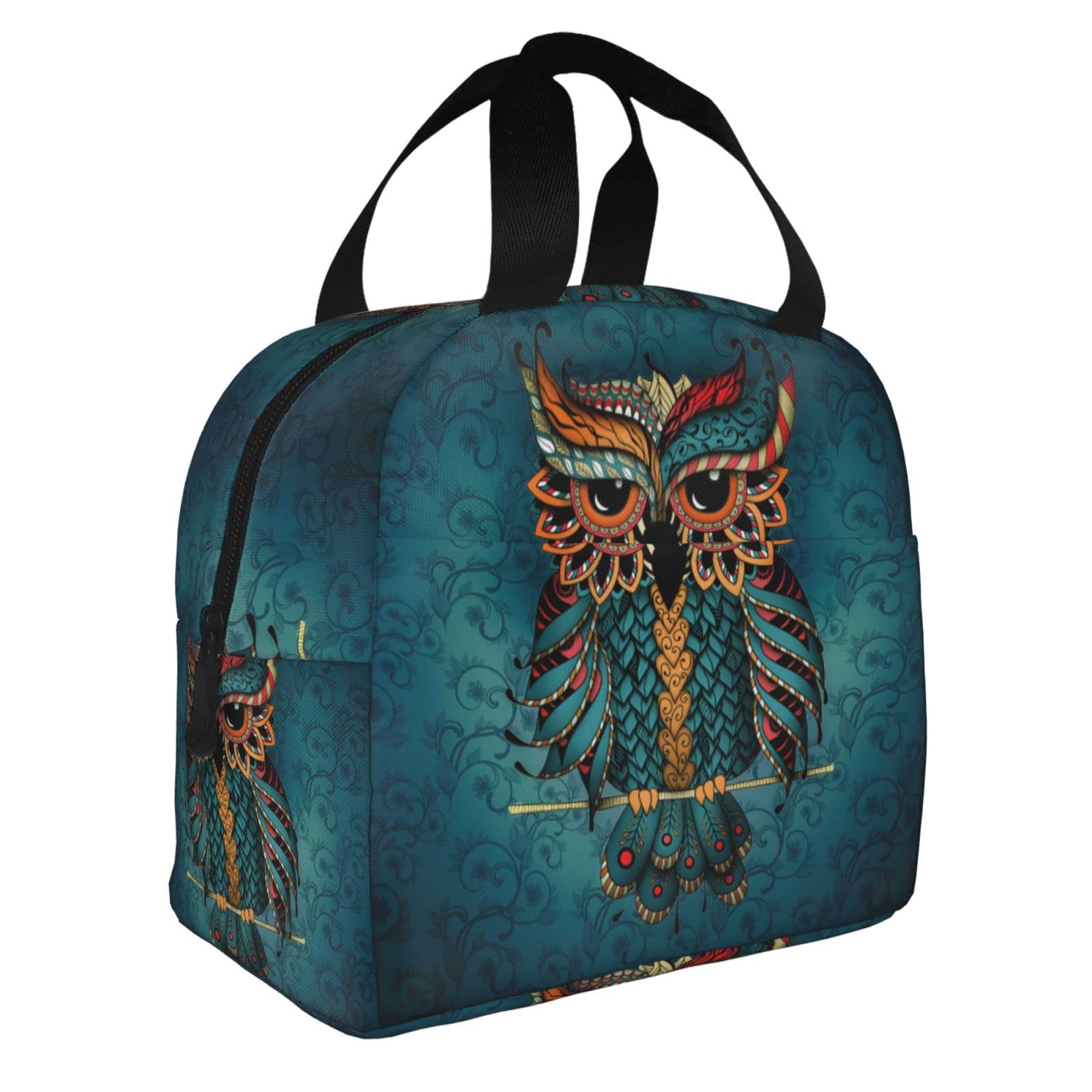 Isolierte Lunchbox Mit Süßem Eulen-Motiv – Perfekt Für Schule, Büro & Picknick, Wiederverwendbare Kühltasche