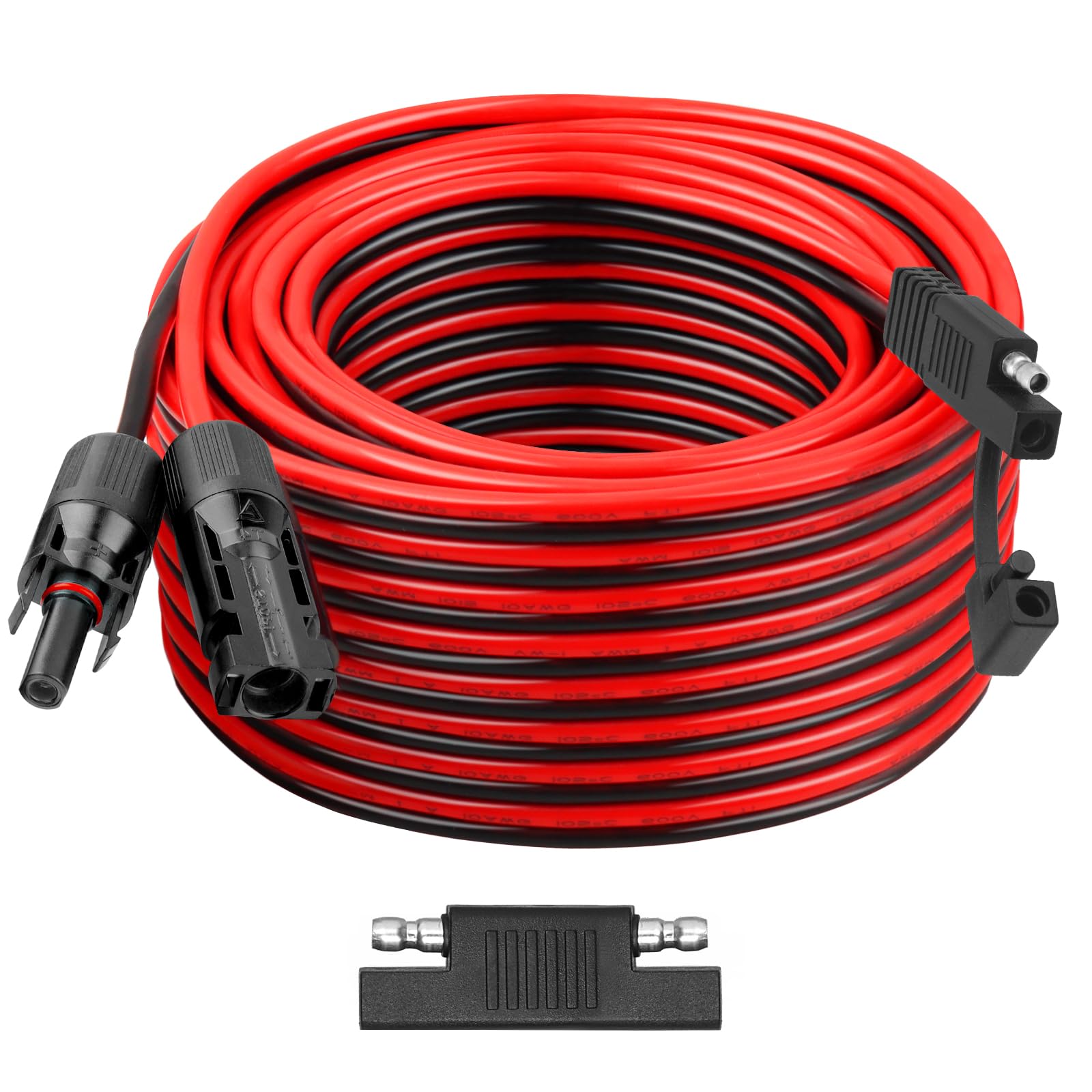 Cavo di prolunga SAE 15 m 10 AWG Cavo di scollegamento rapido Connettore SAE Caricabatterie Cavo di prolunga per pannello solare con adattatore inversa di polarità SAE per motori da pesca a