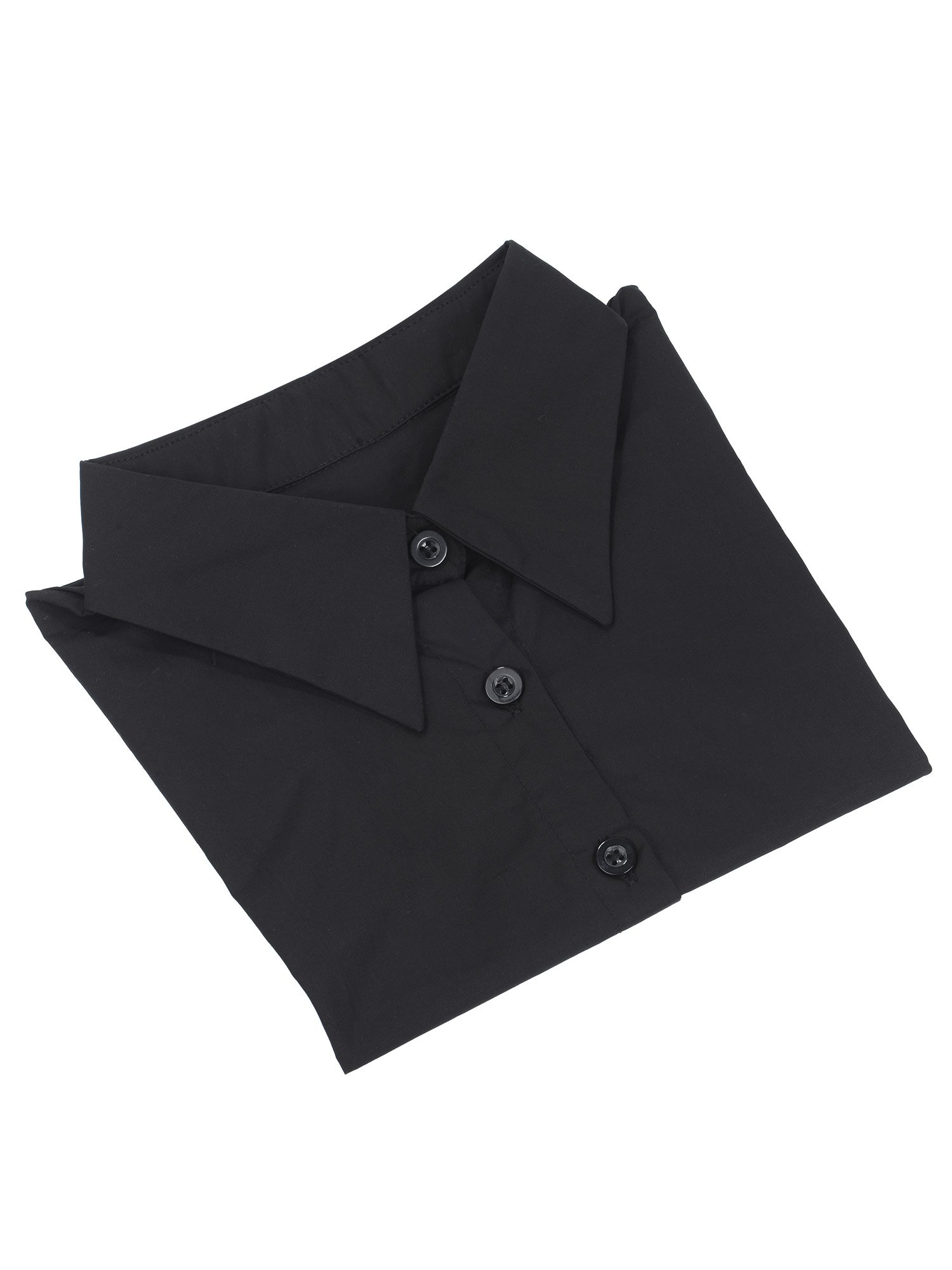 EBOOT Fake Collar Detachable Dickey Blouse Half Shirts for Girls and Women (Black, Medium)