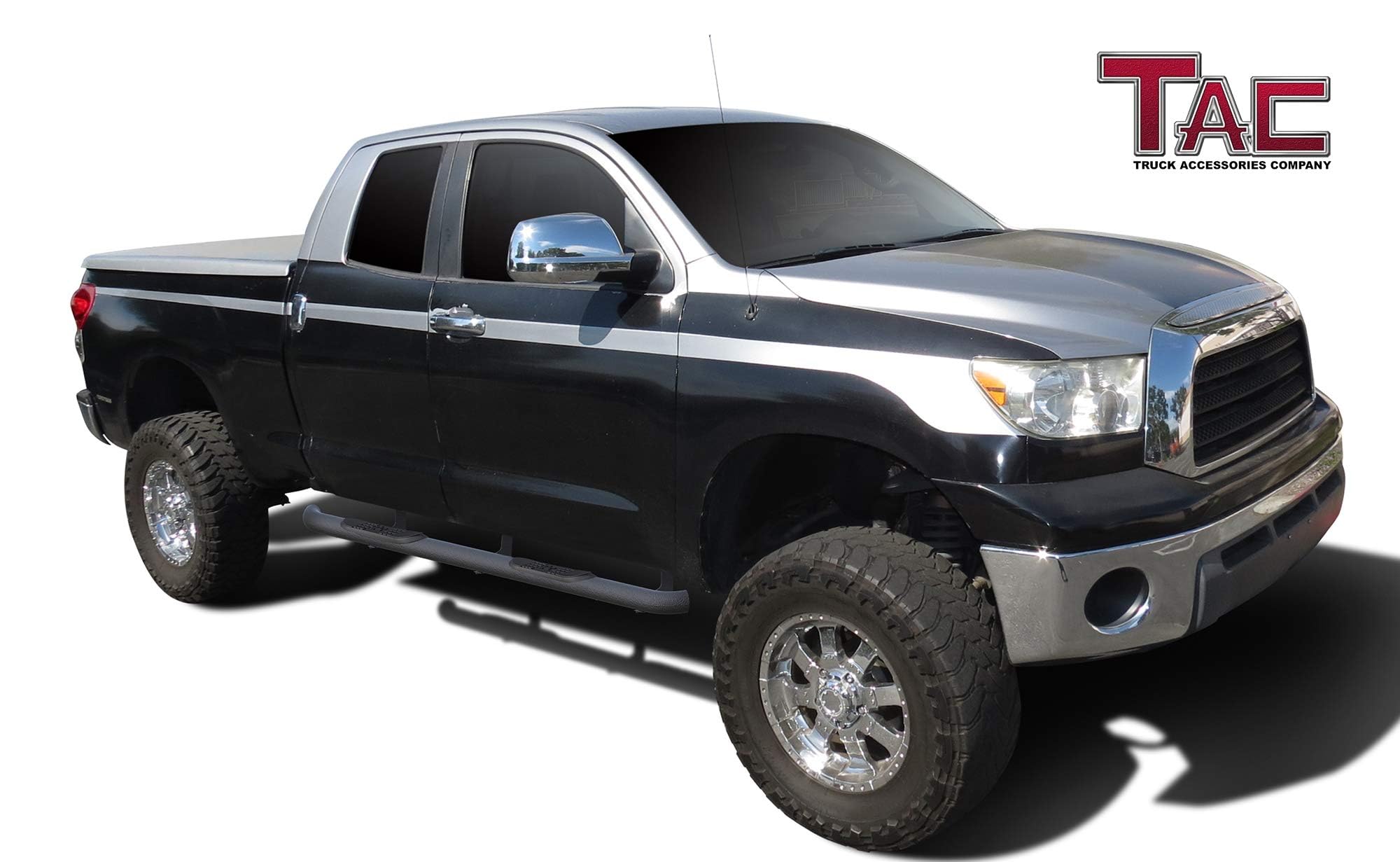 For 2007-2021 Toyota Tundra Crew Max Cab Side Rails Nerf Bars Running Boards