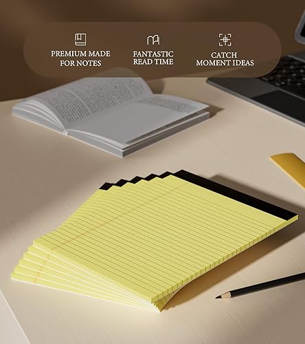 Miniatura 5 de Bloc de notas legales de 8.5 x 11 pulgadas, paquete de 2 blocs de notas de papel con rayas, rayas anchas, 30 hojas60 páginas por bloc de notas, bloc