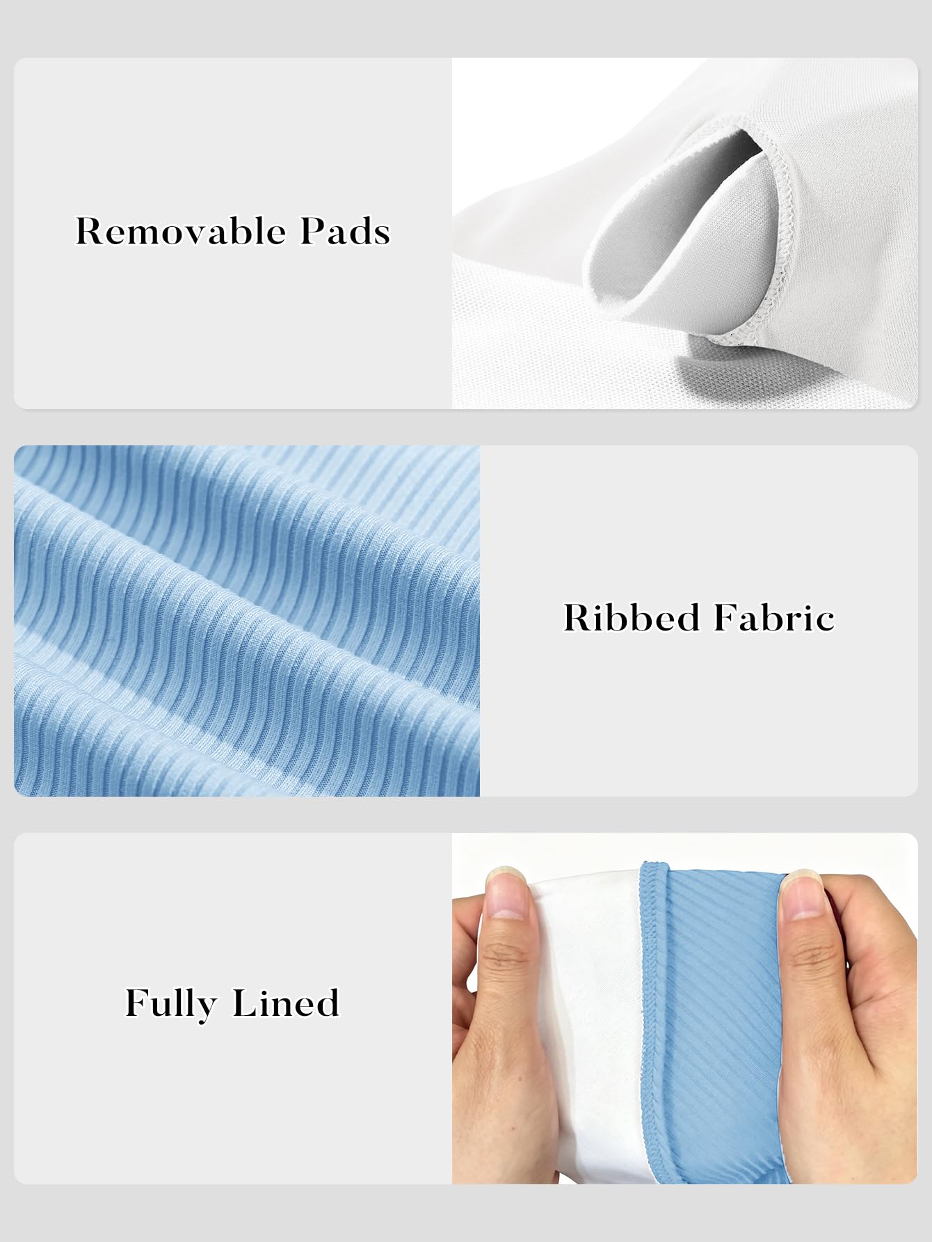 Aidonger Traje de baño acanalado de una pieza para mujer, con bloques de color, control de abdomen, adelgazante, traje de baño de 1 pieza
