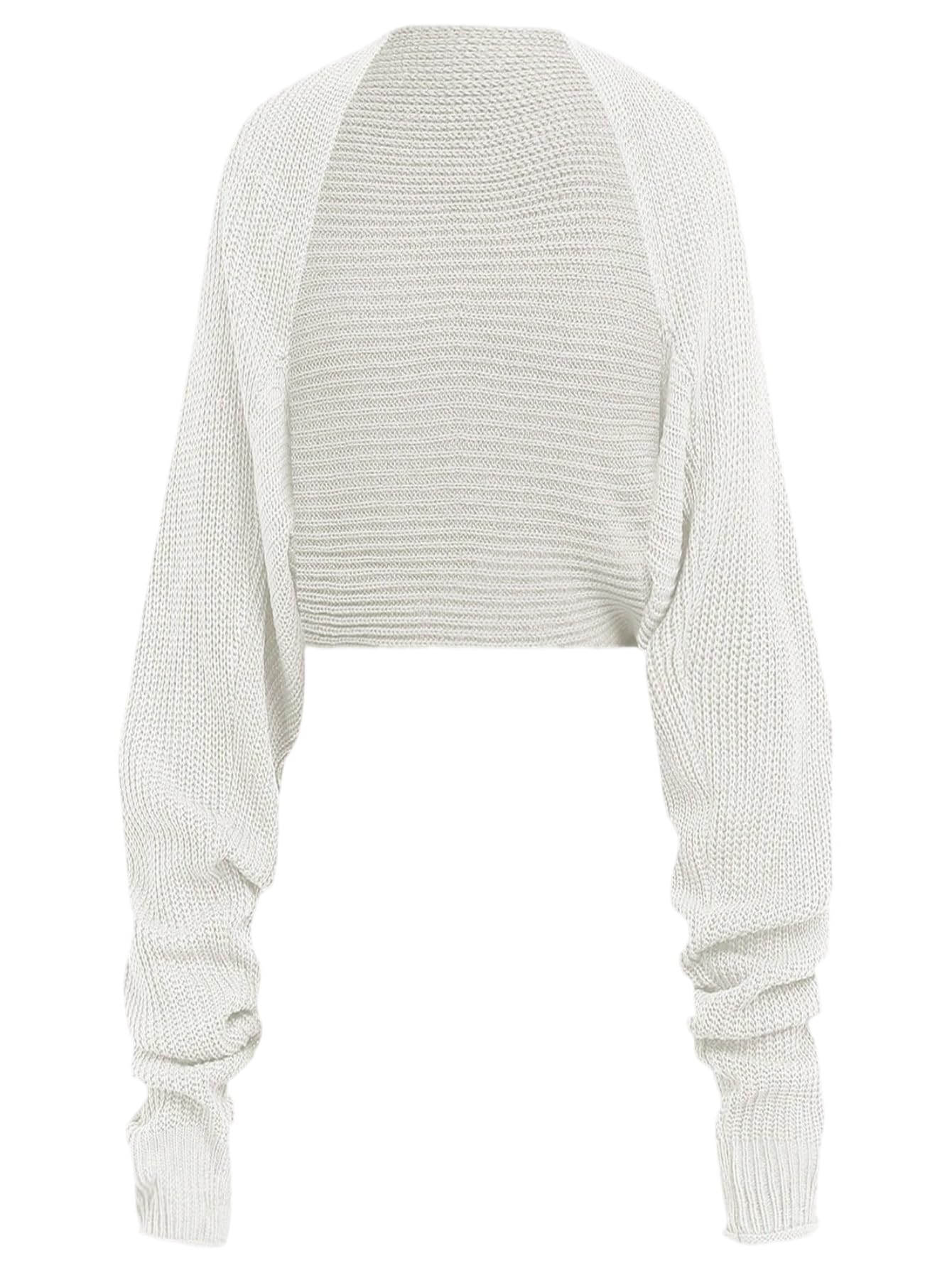 SweatyRocks Dziewczęcy sweter z dzianiny z długim rękawem, kurtka z luźną kurtką rekreacyjną, kardigan, krótki sweter, jesienny strój