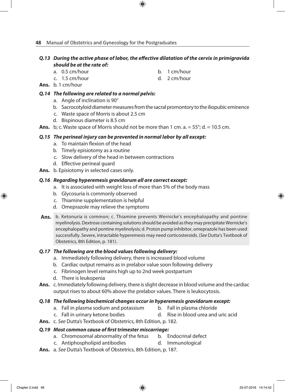 Manual of Obstetrics & Gynecology for the Postgraduates