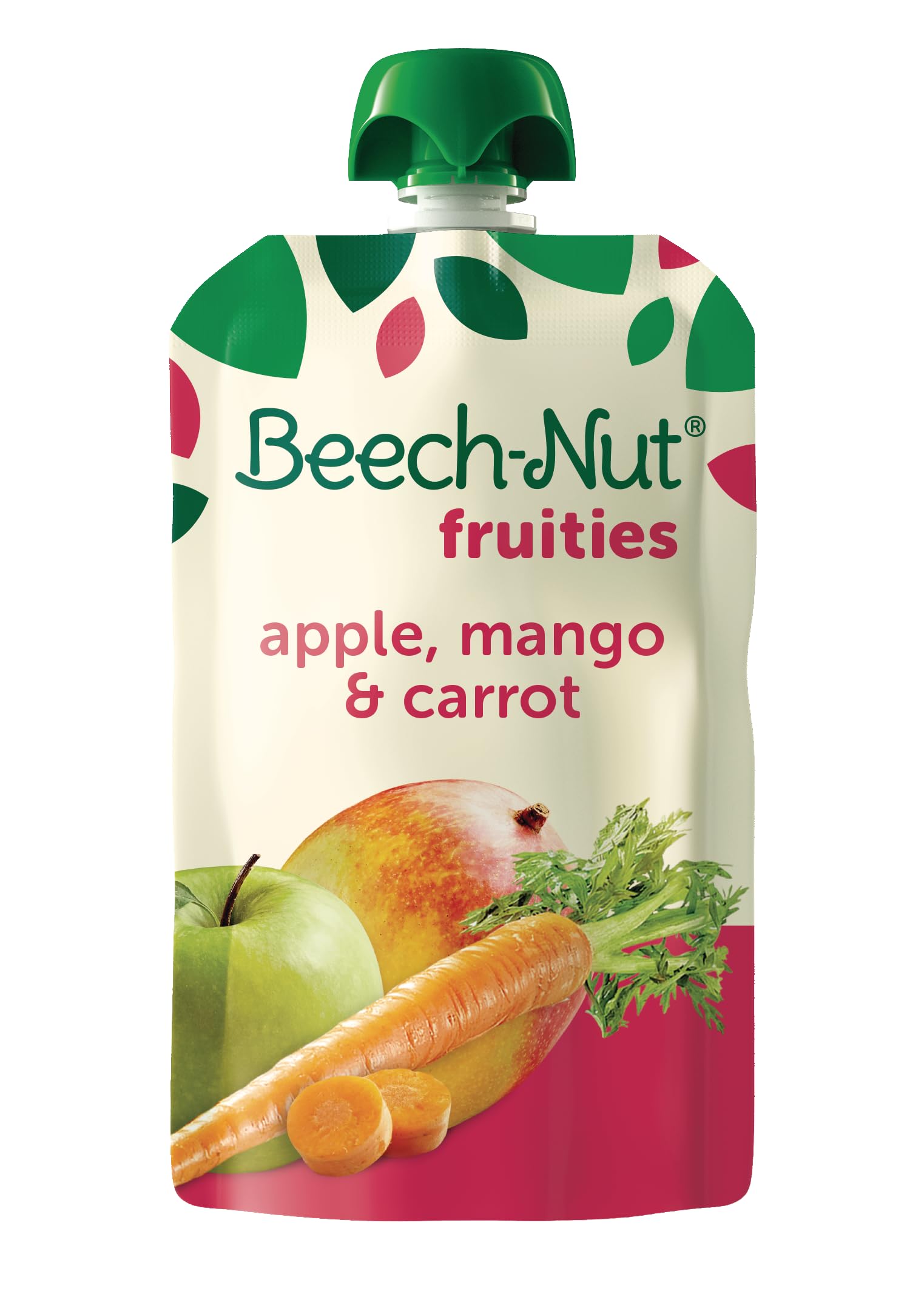 Beech-Nut Baby Food Pouches, Apple Mango Carrot Fruit Puree Baby & Toddler Food, 3.5 oz (12 Pack)