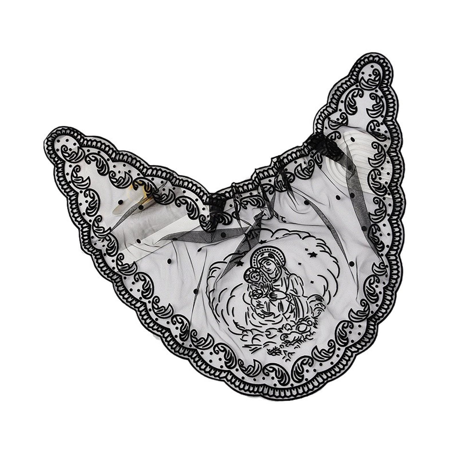 Luxurious Marian Head Covering Wrap Scarf Religous Neckerchief Hijab Headwrap For Casual Daily Attires Ceremony Shawl