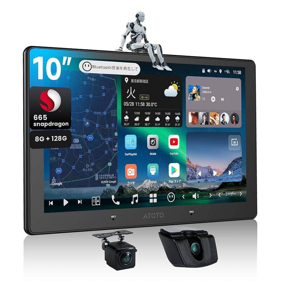 ATOTOZONE X10G211E(8GB+128G) リア録画カメラ付 新品 Amazon.co.jp: [10インチ QLED] ATOTOZONE X10 AI アンドロイド