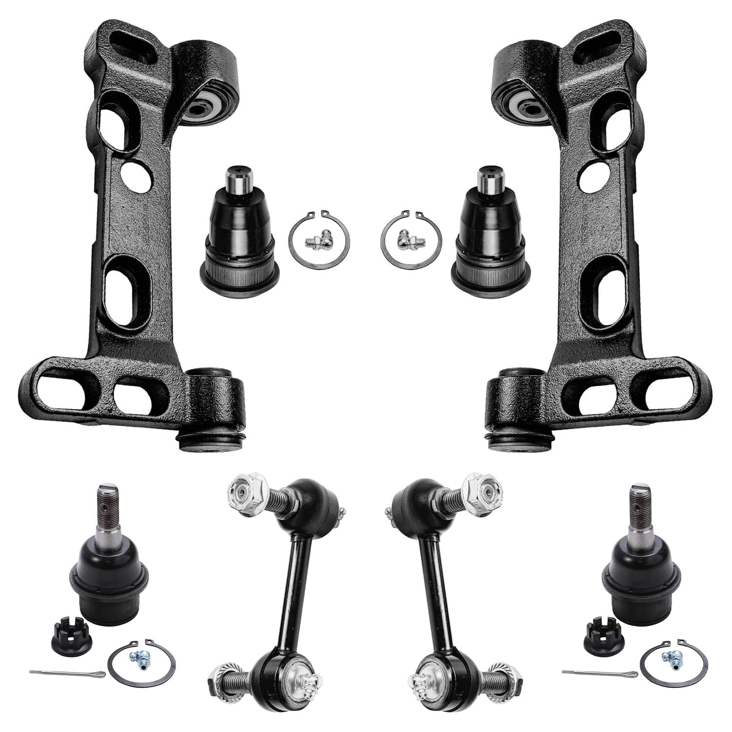 Detroit Axle - 8pc Front End Suspension Kit for Chevy Trailblazer GMC Envoy