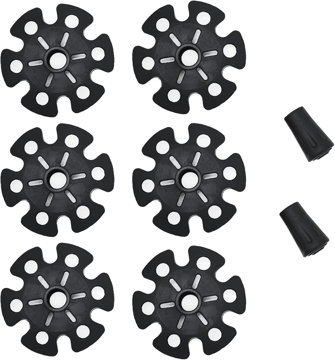 8-Piece Snow Basket & Rubber Tips for Trekking Poles (Black) 8-Piece Snow Basket & Rubber Tips for Trekking Poles (Black)