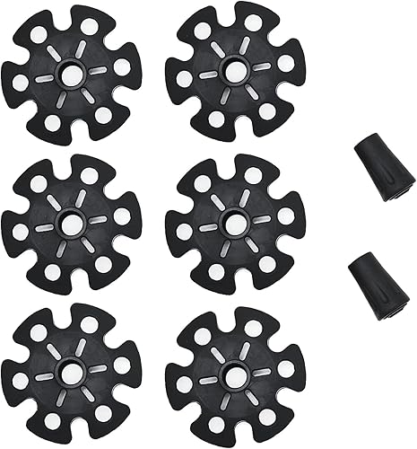Leewoth 8 cestas de nieve para bastón de senderismo y puntas de goma para bastones, accesorio de repuesto de bastón de esquí extraíble (negro) disponible en Yaxa Peru