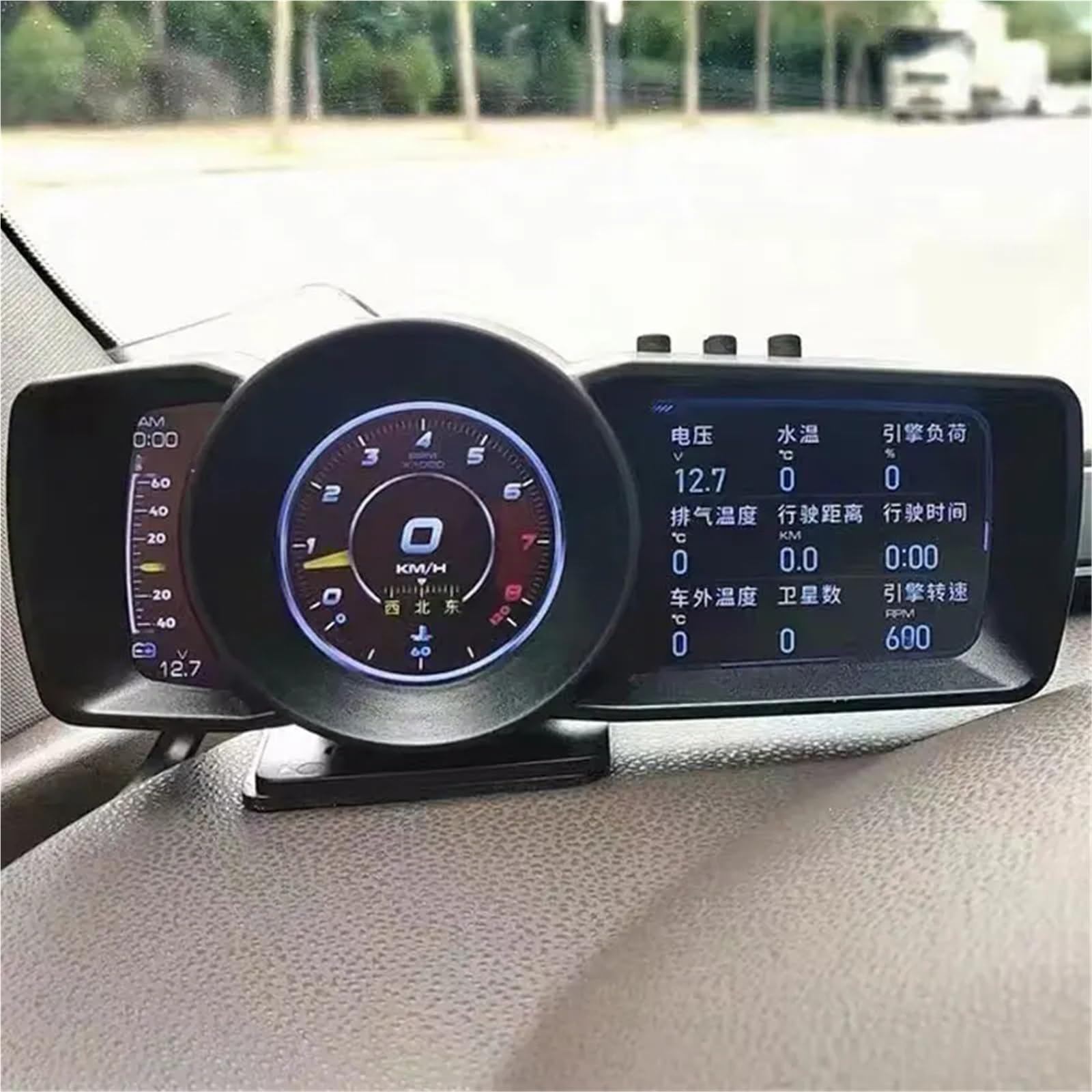 Car HUD Multi-Function Dashboard Head Up Display OBD2+GPS Smart Speedometer Auto Gauge Alarm System Turbo Boost