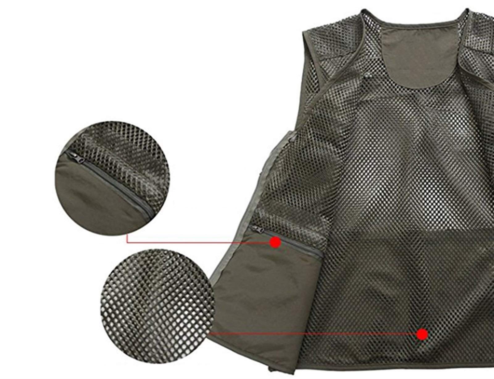 Gilet Tattico da Uomo Gilet Multitasche da Pesca Gilet da Caccia Arrampicata A Cavallo Giacca da Gilet Militare Senza Maniche Waistcoat
