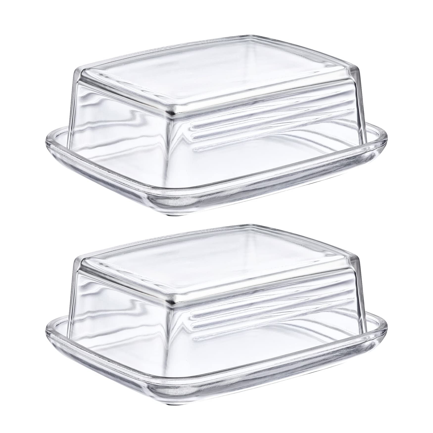 Westmark 208522E3 Glass Butter Dishes 14.3 cm Clear: Home & Kitchen