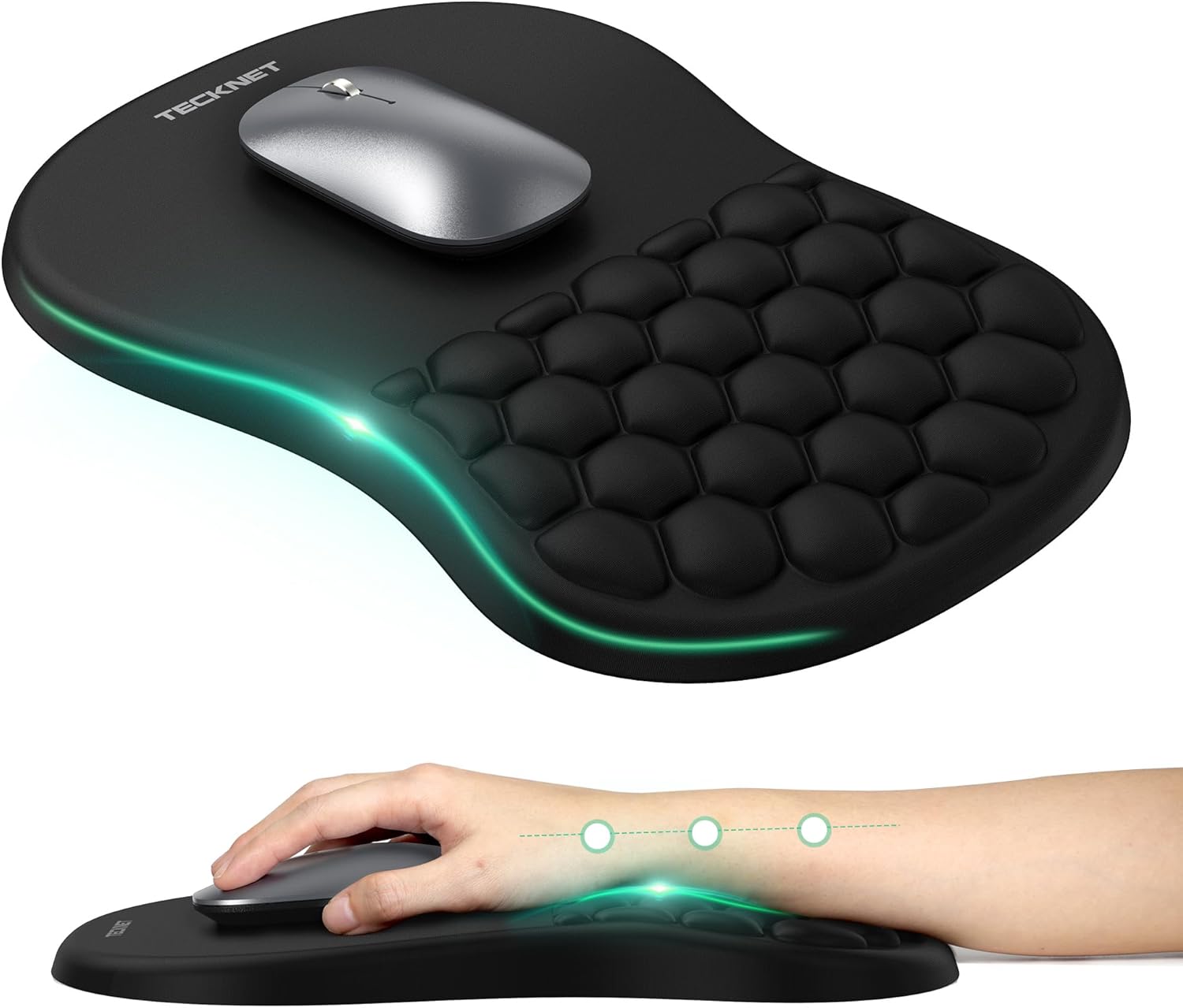 TECKNET Ergonomic Mouse Pad with Wrist Rest