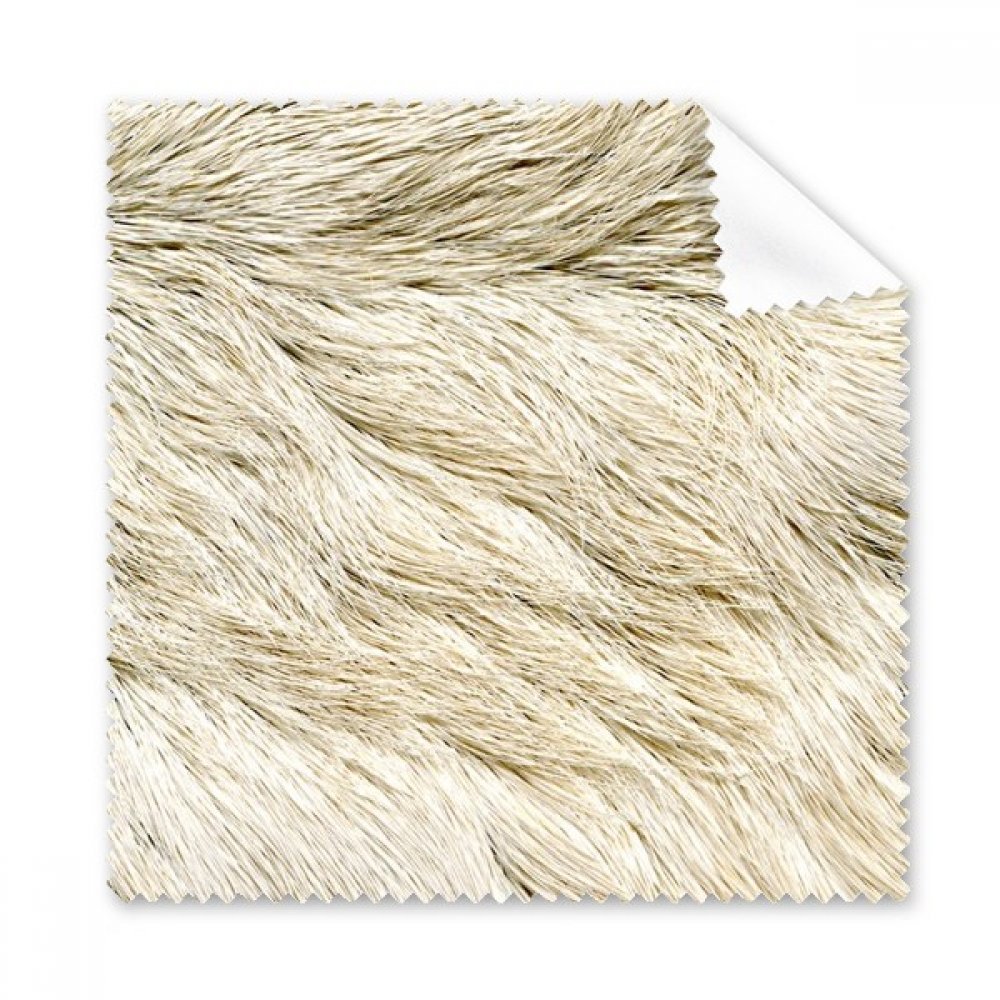 Grey Silver Smooth Feather Fur Texture Cleaning Cloth Phone Screen Glasses Cleaner 5pcs