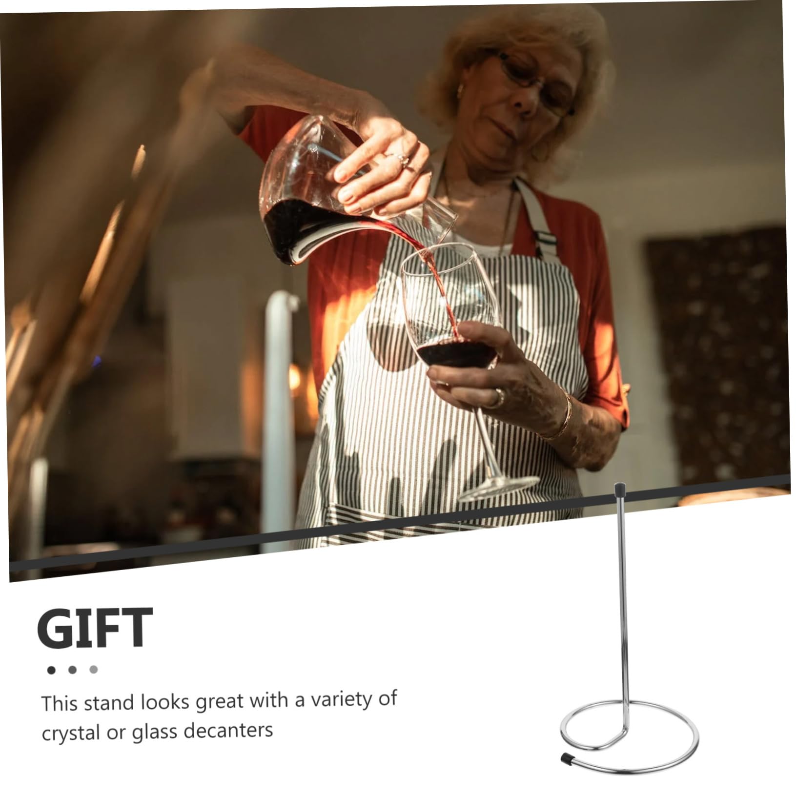 Égouttoir à Carafes à Vin Support 2pcs en Acier Inoxydable Argenté pour Séchage Rapide et Gain de Place pour Bars et Hôtels
