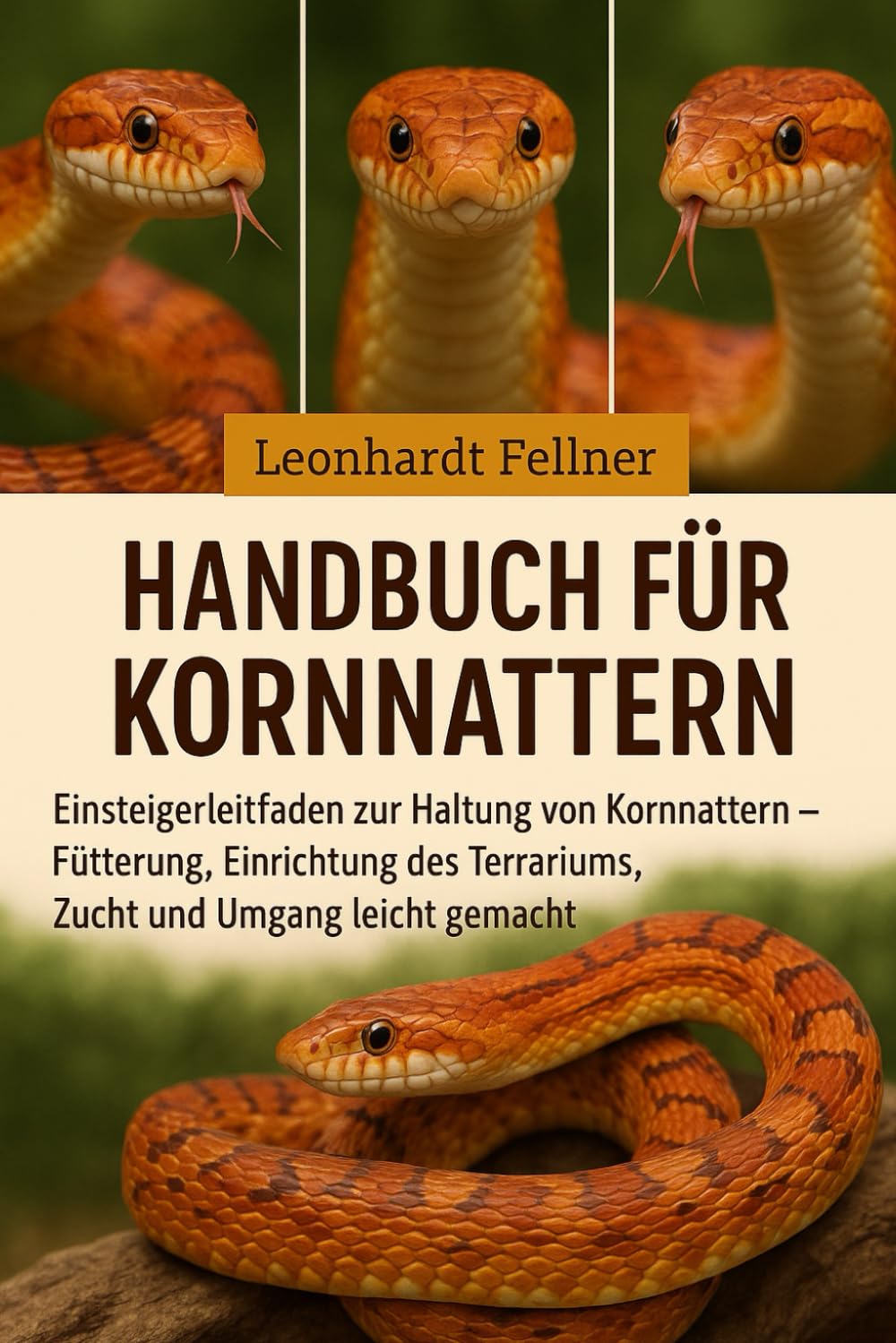 Handbuch für Kornnattern: Einsteigerleitfaden zur Haltung von Kornnattern – Fütterung, Einrichtung des Terrariums, Zucht und Umgang leicht gemacht Leonhardt Fellner
