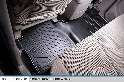 Miniatura 4 de SMARTLINER Juego de alfombrillas personalizadas de 2 filas compatibles con Nissan Frontier 2005-2021