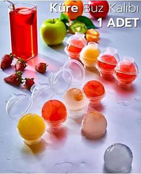 ARVALE 4'lü Küre Buz Kalıbı 5 cm Çapında Buz Küresi Kalıbı - 1 Adet