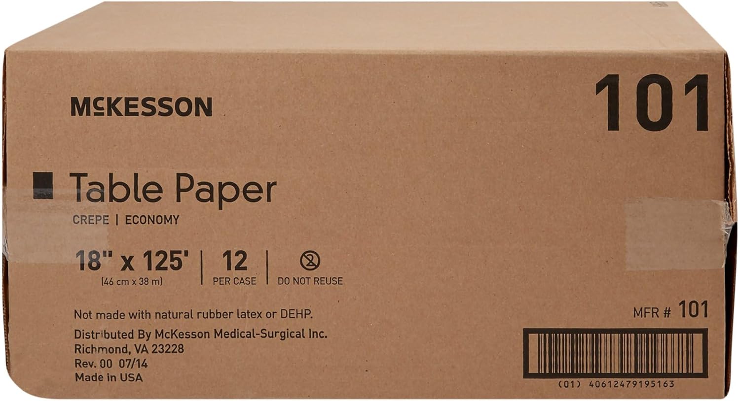 McKesson Medical Exam Table Paper [12 Rolls] – Bed Sheet Cover Ideal for Diaper Changing, Waxing, Nursing, Chiropractor, Patternmaking, Tracing - Standard Crepe Roll - White, 18 in x 125 - Image 8