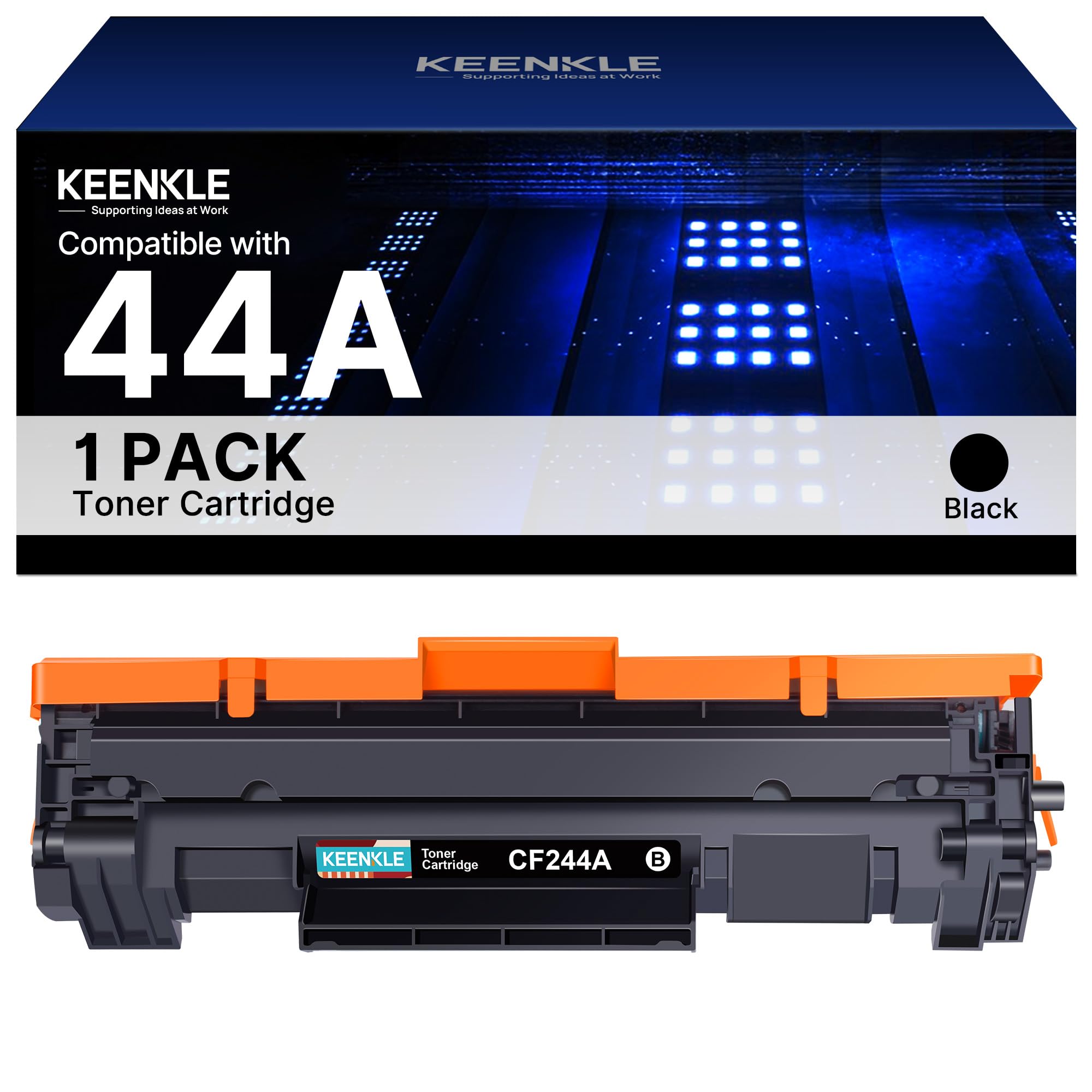 Toner KEENKLE 44A CF244A Per HP LaserJet Pro M15a, M15w, M28a, M28w – Nero, 1000 Pagine, Chip Incluso
