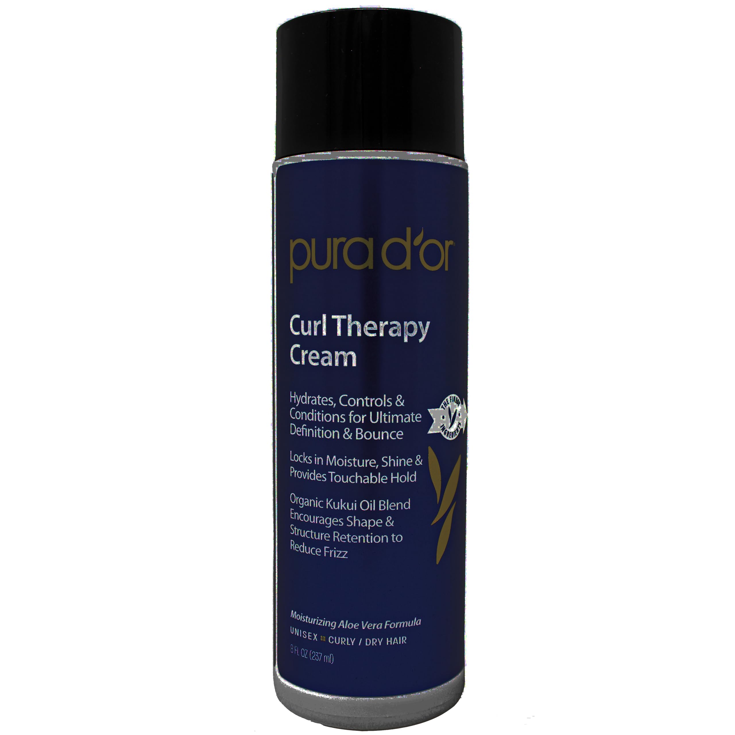 Curl Therapy Leave-In Styling Cream (8oz) For Curly, Wavy or Frizzy Hair, Hydrates & Conditions, Gentle Sulfate Free Formula Infused with Natural Ingredients, Men & Women