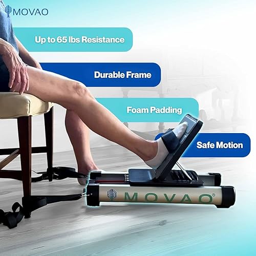Miniatura 8 de Mini máquina de prensa de piernas en la cama para rehabilitación | Entrenador de fuerza de piernas de bajo impacto para recuperación neurológica y