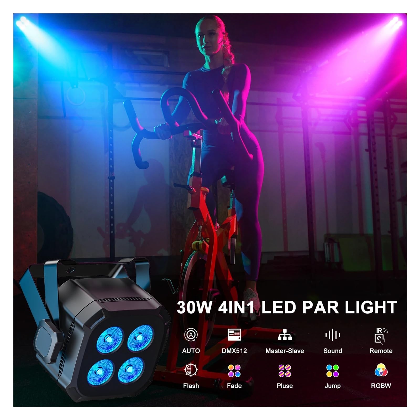 8 Teile/satz Platz LED Par Lichter 4X8W RGB Bühne Licht Remote & DMX Gesteuert DJ for Hochzeit Party Club Disco Event Einfache Installation