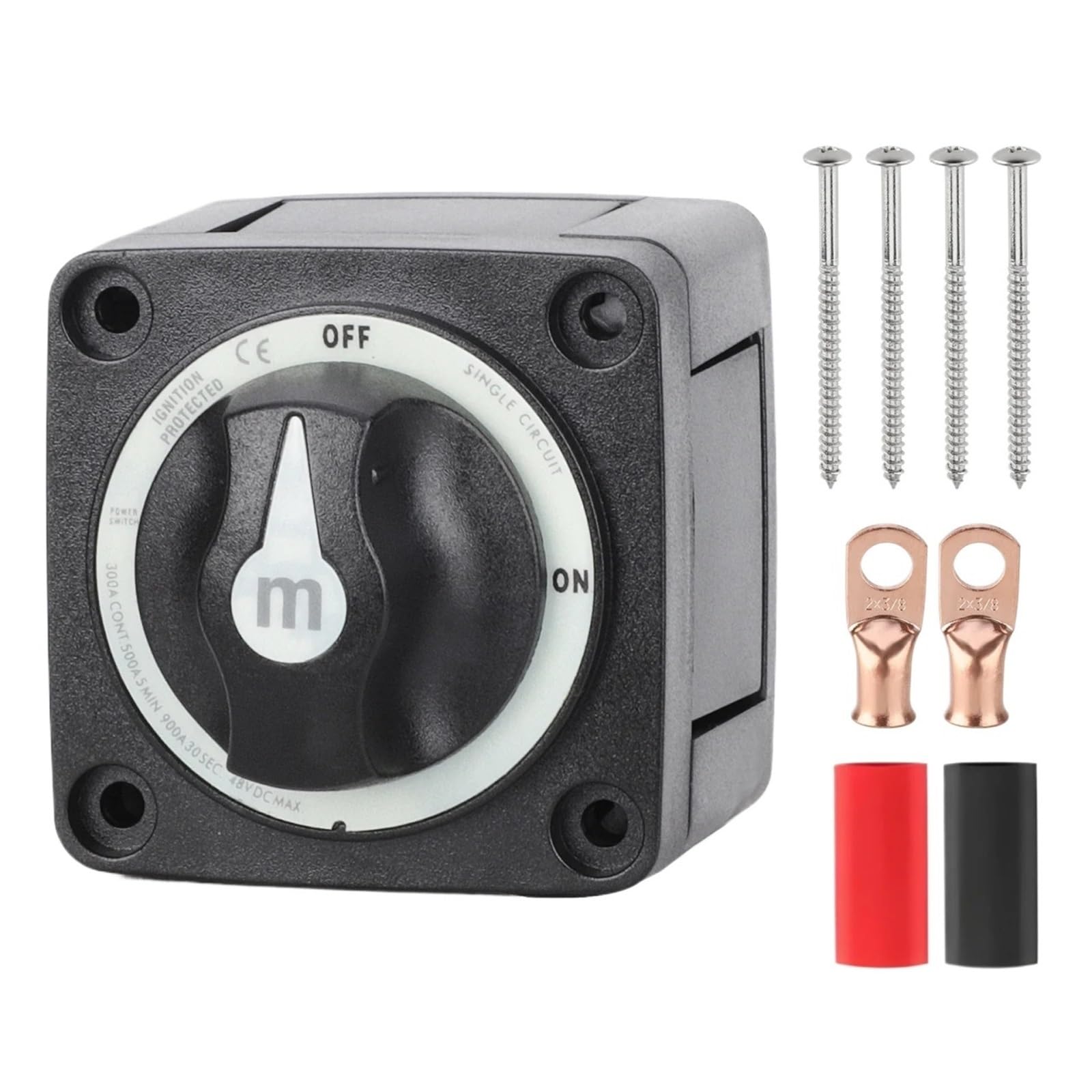 Miniinterruptor de desconexión del aislador de batería, 2 posiciones, encendido y apagado