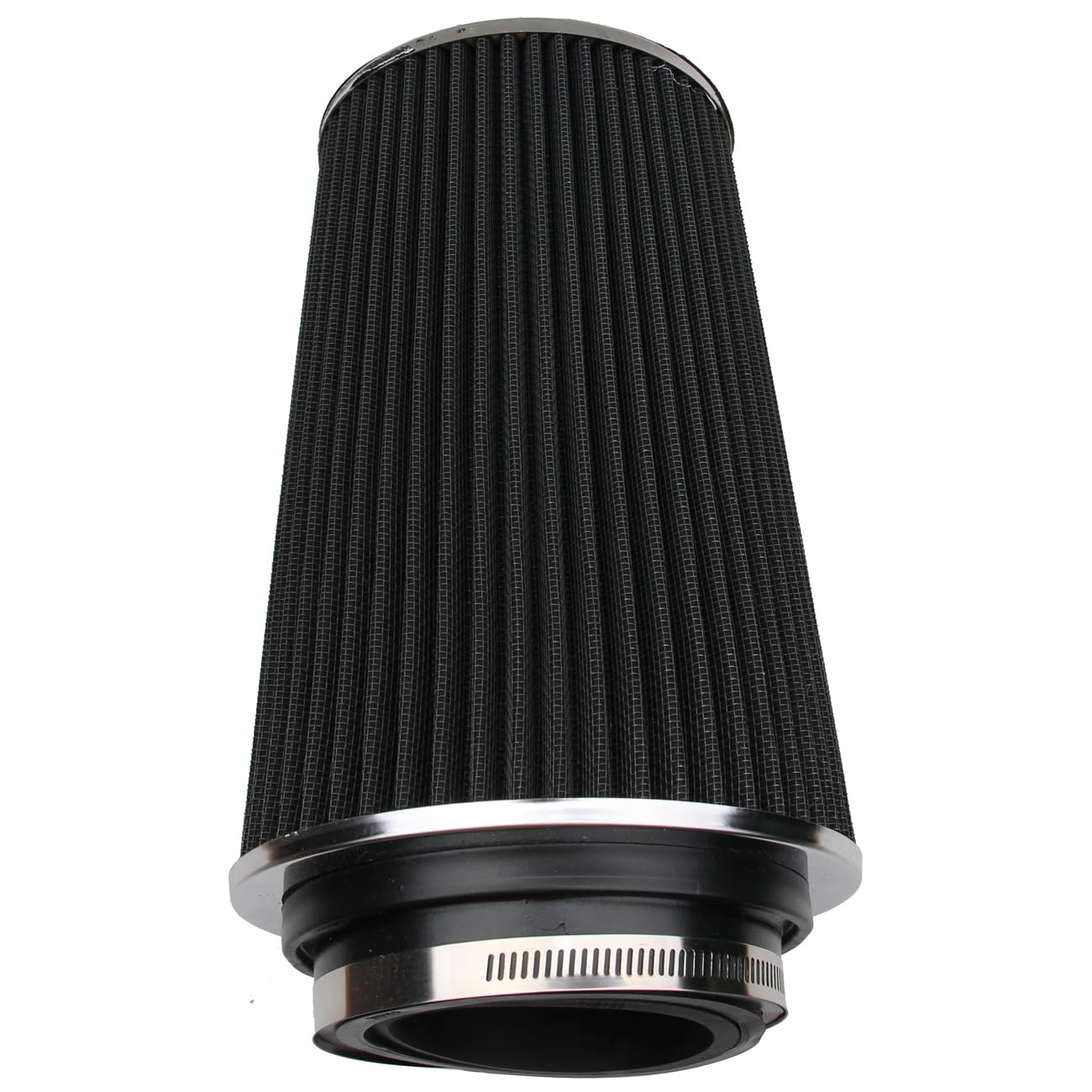 Goodbest New Air Filter Compatible With Universal Clamp-On Round Reverse Tapered Washable Filter 3 in/3.5 in/4 in Flange ID, 10.6 in (269 mm) Height, 6 in (152 mm) Base, 4.75 in (121 mm) Top, SPE-9731