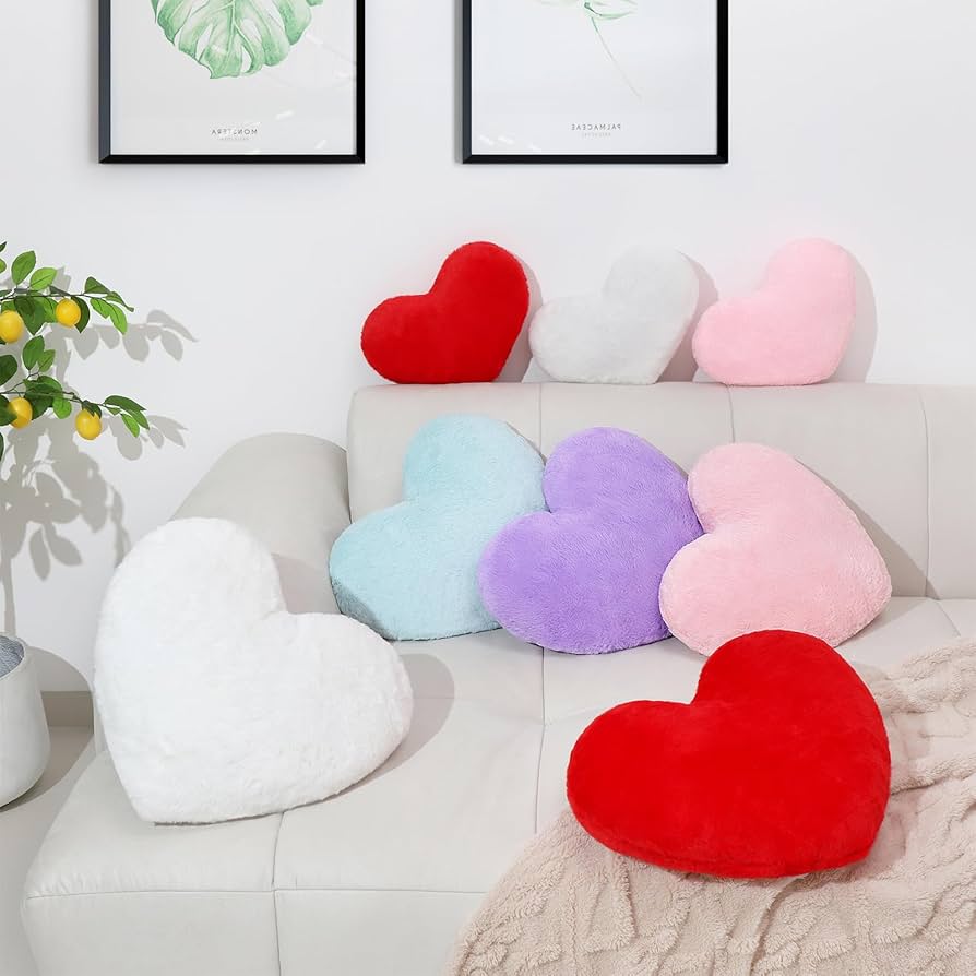 Amazon.com: Mepherl Purple Heart Pillow,Soft Heart Shaped Pillow