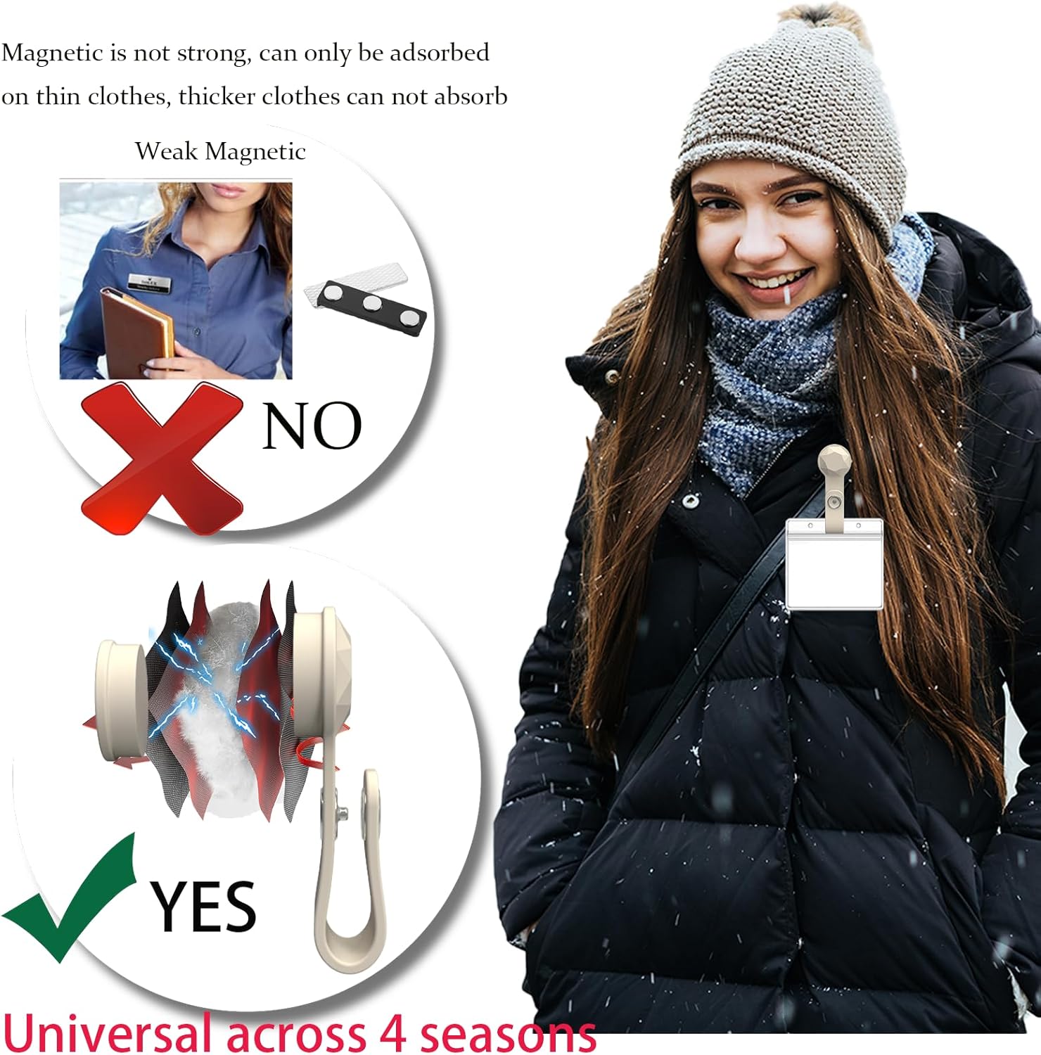 10 Pack Strong Magnetic Badge Holder Kit Clear Horizontal ID Card Tag Holder Name Badge Holder Suitable for Daily Conventions Exhibitors Events