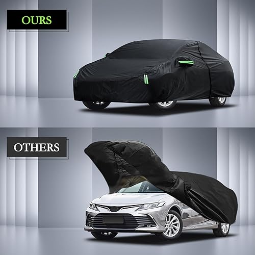 Miniatura 21 de Migaven - Funda de automóvil impermeable para todo tipo de clima, funda exterior completa para automóviles, protección contra la lluvia, sol