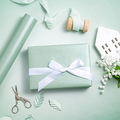 Vista 189 de RUSPEPA Papel de regalo negro mate, color liso perlado, papel lustre perfecto para bodas, cumpleaños, Navidad, baby shower, 17 pulgadas x 32.8 pies