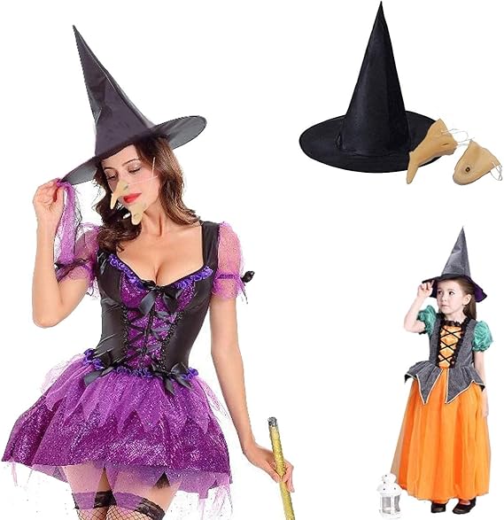 Amazon Co Jp 3 In 1 ハロウィンコスチューム 魔女の帽子 フェイク鼻あごセット 黒魔女の帽子 コスプレセット コスチュームパーティー コスプレ 小道具 ブラック ドレスアップヤードデコレーション 子供用 おもちゃ Amazon Co Jp 3 In 1 ハロウィンコスチューム 魔女の帽子 フェイク鼻あごセット 黒魔女の帽子 コスプレセット コスチュームパーティー コスプレ 小道具 ブラック ドレスアップヤードデコレーション 子供用 おもちゃ